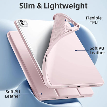 Funda Akkerds Para iPad Pro 13' Con Soporte Para Lápiz Rosa