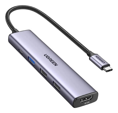 Adaptador Multipuerto Usb C Hub 5 En 1 Ugreen Gris