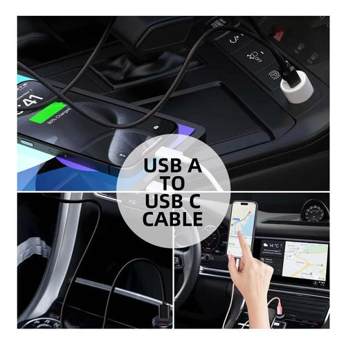 Cable Usb-c A Usb-a Para Carplay, Compatible Con iPhone (2m) Color
