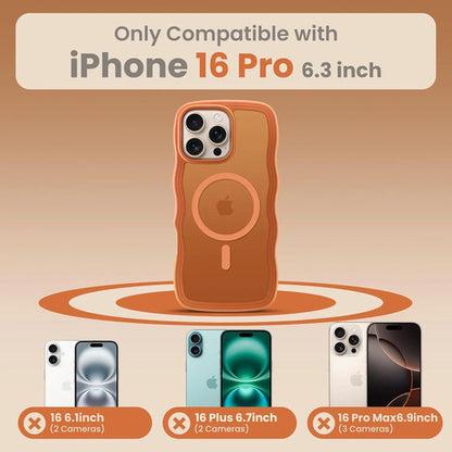Funda Para iPhone 16 Pro Con Correa Naranja Lisa