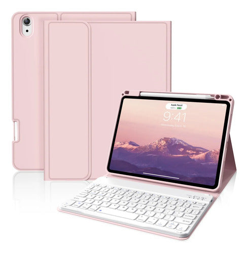 Funda Con Teclado Para iPad Air Gen 11 Rosa