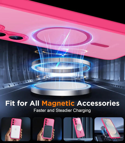 Funda Magnética Para Samsung Galaxy S25 Fe Rosa