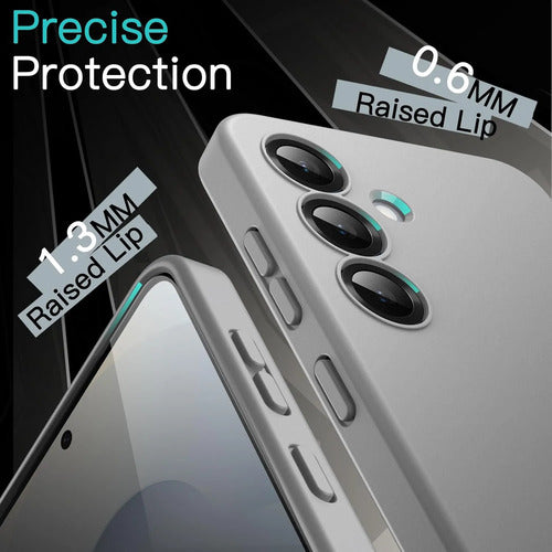 Funda Slim Para Samsung Galaxy S25 Plateado Liso