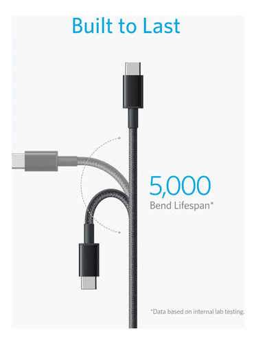 Anker Cable De Carga Rápida Usb-c A Usb-c 60w, Pack De 2 Color