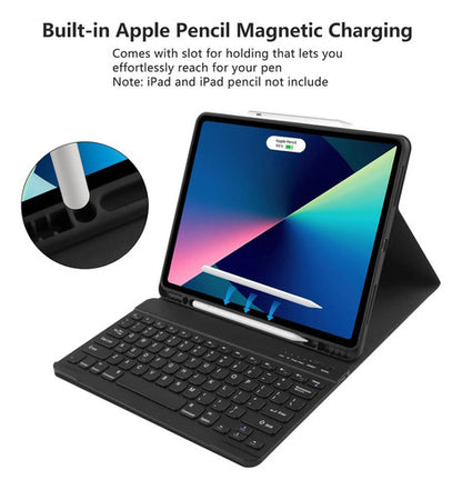 Funda Con Teclado Para iPad Air 13'' M4/m3/m2/pro 12.9 Negro