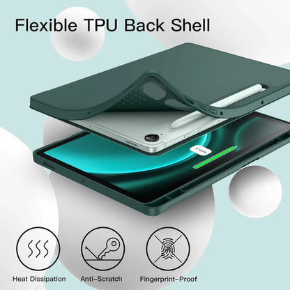 Funda Para Samsung Galaxy Tab S10 Lite / S10 Fe Verde Oscuro Lisa