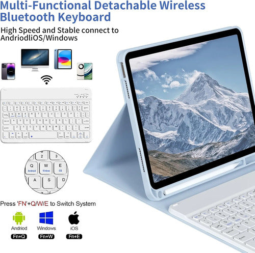 Funda Con Teclado iPad De 10a/11a Gen. 11/10.9 PuLG, A16 Azul