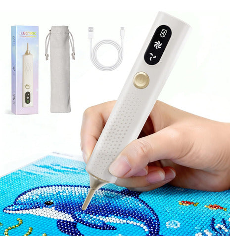 Haroopet Lápiz De Pintura De Diamantes Eléctrico, Sin Cer...