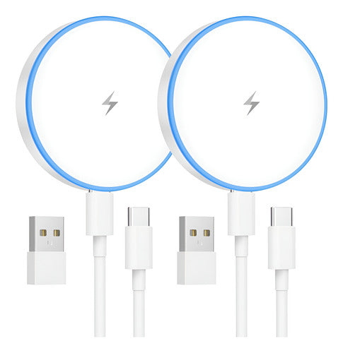 Cargador Inalámbrico Compatible Con iPhone Blanco