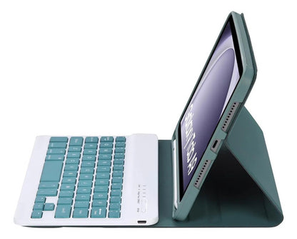 Funda Con Teclado Para Samsung Galaxy Tab A9 8.7 Verde Oscuro