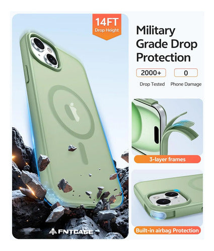 Funda Para iPhone 15 Verde Musgo