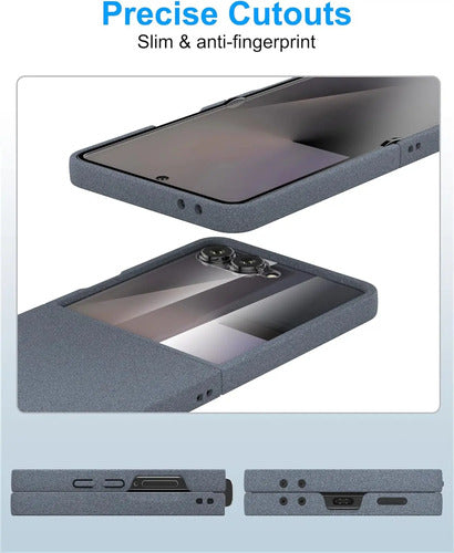 Funda Samsung Galaxy Z Flip 7, Protect De Pantalla Integrado Gris Oscuro