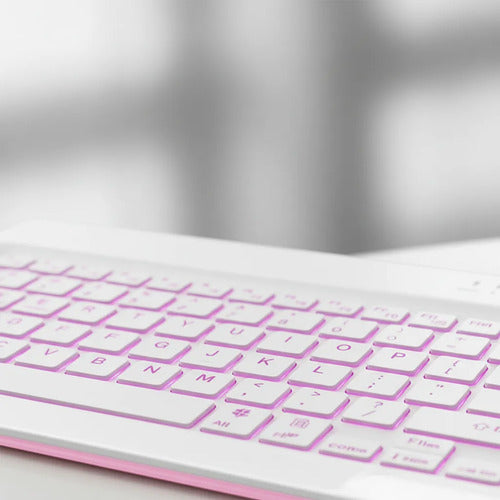 Funda Con Teclado Para Samsung Tab S10+/s9 Fe+/s9+/s8+/s7... Rosa