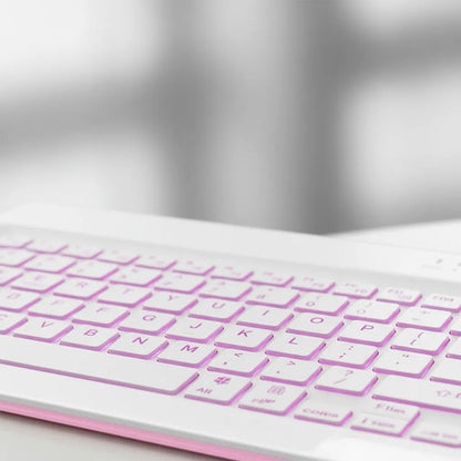 Funda Con Teclado Para Samsung Tab S10+/s9 Fe+/s9+/s8+/s7... Rosa