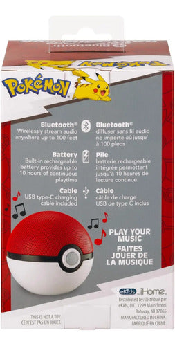Pokemon Pokeball Parlante Bluetooth Portátil Recargable