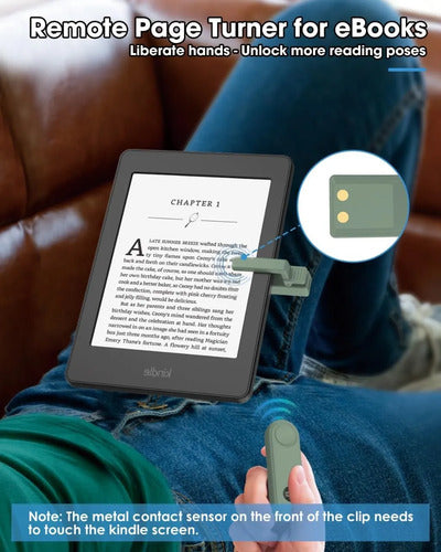 Girador De Páginas Con Control Remoto Para Kindle Paperwhite Verde