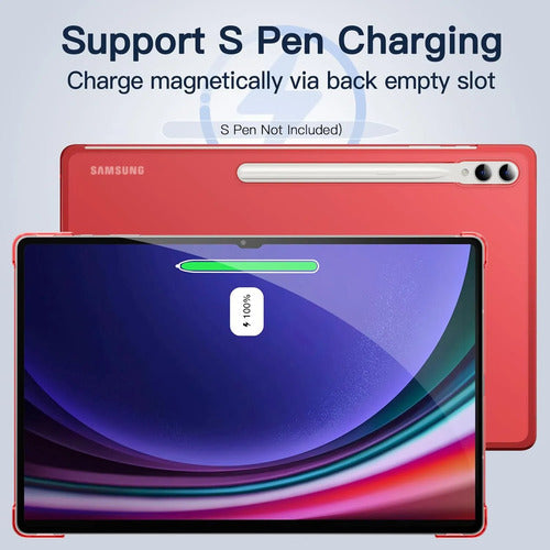 Funda Jetech Para Samsung Galaxy Tab S10 Ultra/s9 Ultra Rojo