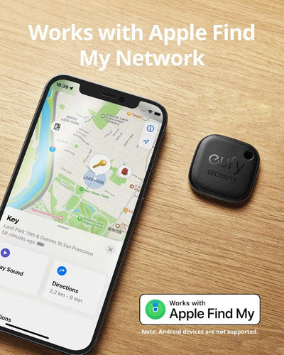 Rastreador Bluetooth Anker Smarttrack Eufy Security Negro
