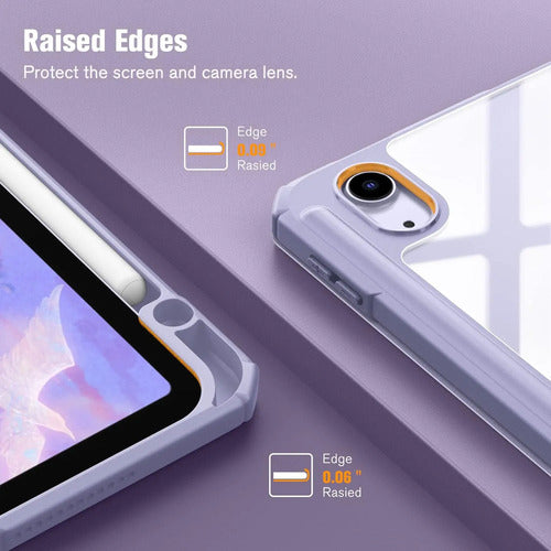 Funda Hybrid Slim Para iPad Air 11' M3/m2, 5ta/4ta. Lila