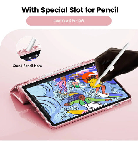 Funda Para Samsung Galaxy Tab S10 Lite/s10 Fe/s9 Rosa