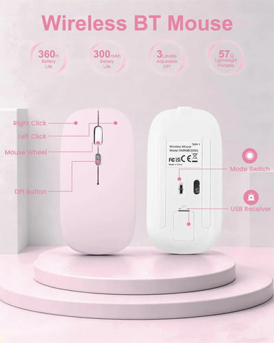 Funda Con Teclado Para Samsung Galaxy Tab A11+/a9+ 11' Rosa