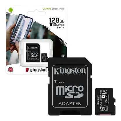 Tarjeta De Memoria Kingston Sdcs2sp Canvas Select Plus Con Adaptador Sd 128gb