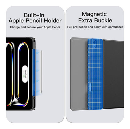 Juqitech Funda Con Teclado Para iPad Air 11 M3 2025 M2 20... Negro