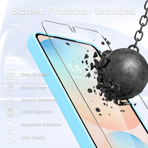 Funda Magnética Mate Para Samsung Galaxy S25+ Plus Azul Claro