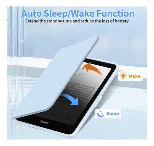 Funda Premium Para Kindle Paperwhite Celeste