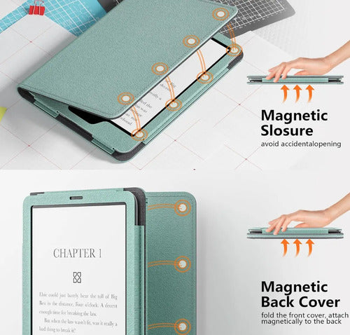 Funda Lainergie Para Kindle 6'' 11ª Gen, Cuero Pu, Soport...