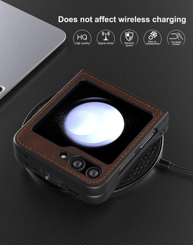 Funda Para Samsung Galaxy Z Flip 5 5g (2023) Marrón