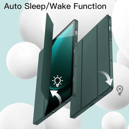 Funda Para Samsung Galaxy Tab S10 Lite / S10 Fe Verde Oscuro Lisa