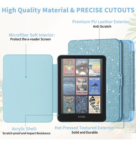 Funda Para Kindle Paperwhite 12th Gen & Kindle Colorsoft Azul