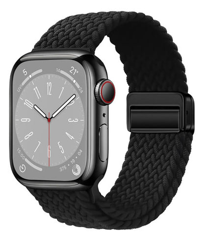 Banda Elástica Trenzada Para Apple Watch Negro