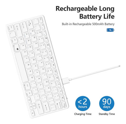 Teclado Bluetooth Taiyang Para iPad Y Dispositivos Bluetooth Blanco