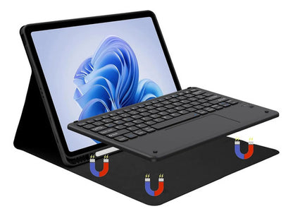 Funda Con Teclado Retroiluminado Para iPad Air Y Pro Negro