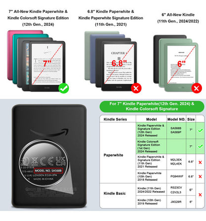 Funda Carcasa Para Kindle Paperwhite Y Kindle Colorsoft Sign Rosa De Mármol