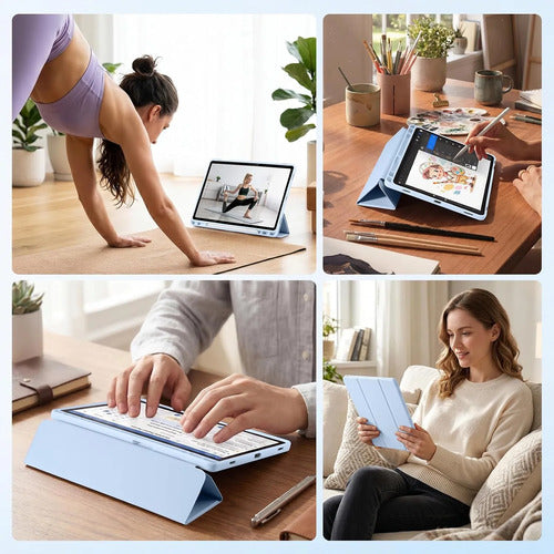 Funda Para Samsung Galaxy Tab S10 Lite, S10 Fe, S9 Fe Azul Cielo