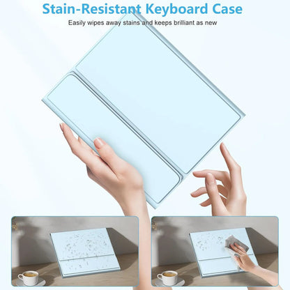 Funda Con Teclado Para iPad Air 11  Y Pro 11 M4 Azul Claro