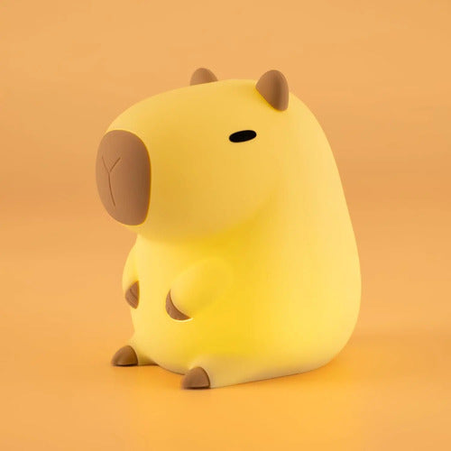 Lámpara De Noche Capybara, Luz De Silicona Recargable Marrón
