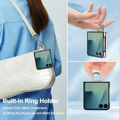 Funda Samsung Galaxy Z Flip 7 Con Anillo Blanco