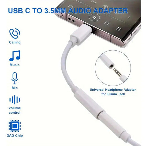 Adaptador Para Apple Usb-c A Jack De Auriculares 3.5mm Color
