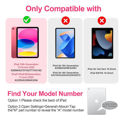 Funda Con Teclado Para iPad 11 Gen Y A16 Rosa