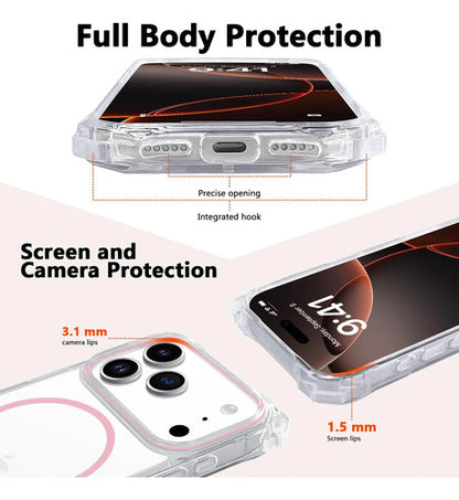 Funda Para iPhone 17 Pro Con Correa Ajustable Rosa