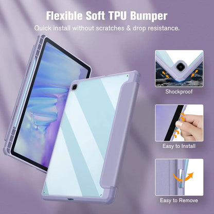 Funda Híbrida Slim Para Samsung Galaxy Tab S6 Lite Lila
