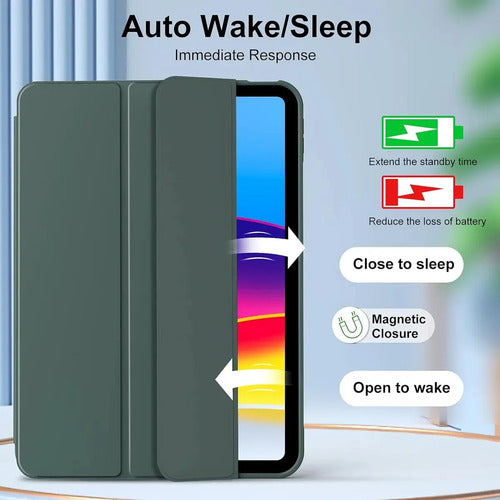 Funda Para iPad A16 10 (10.9 ) Y 11 Gen (2022-2025) Verde Musgo