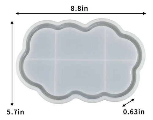 Molde De Silicona En Forma De Nube Para Concreto O Resina Blanco