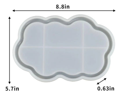 Molde De Silicona En Forma De Nube Para Concreto O Resina Blanco