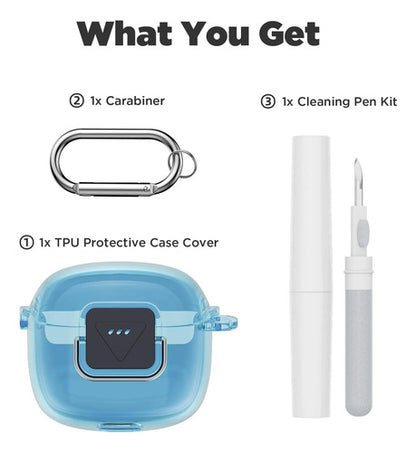 Funda Case Para Jbl Tune Flex Con Kit De Limpieza Azul Claro