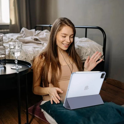 Funda Para iPad Pro 11 Pulgadas Con Soporte Para Lápiz Violeta
